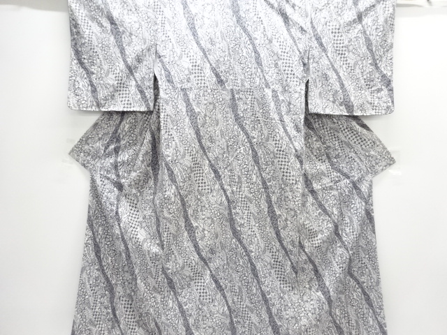 JAPANESE KIMONO / JODAI TSUMUGI / FLORAL SARASA